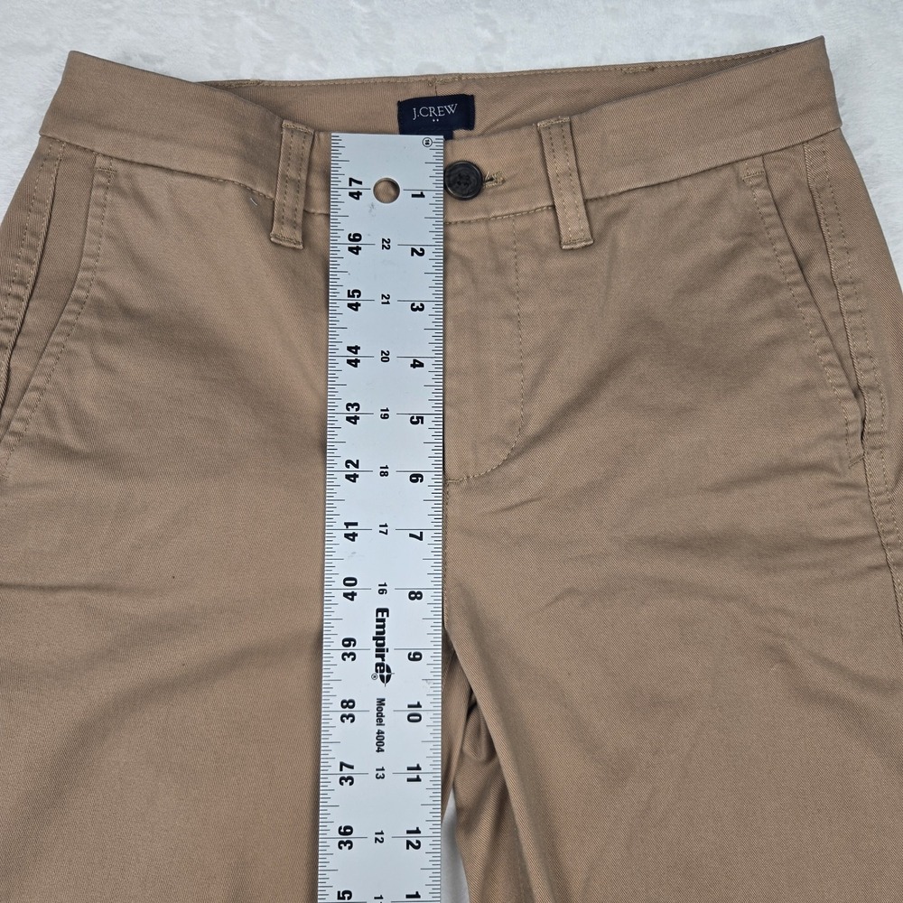 J.Crew Women's High Rise Girlfriend Chino Pants Camel Tan‎ AD156 Size 00 NWT - Picture 8 of 13